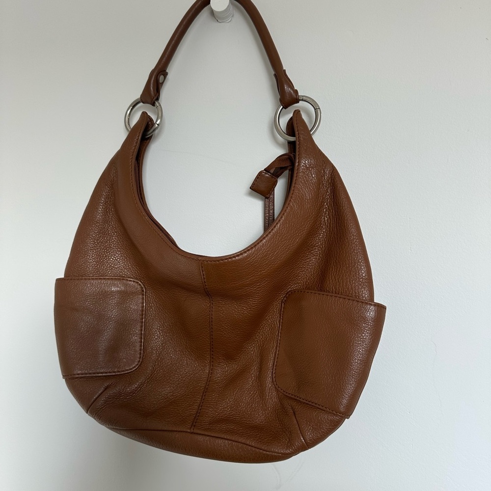 Brown Leather Hobo Bag
